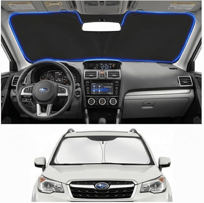 Custom Fit Windshield Sun Shade for Subaru Forester 2014-2018 | Perfect Vehicle Fit, Cooler Interior, Blocks UV Rays, Stronger Frame, Easy Fold & Store