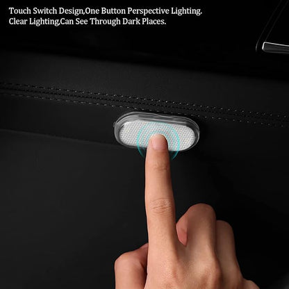 2 PCS Car Led Lights Interior,7 Colors Ambient Lighting Interior,USB Rechargeable Car Sound Control Light