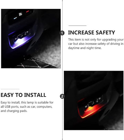 Abaodam 4 Pcs USB Ambient Light Led Nightlight Goblincore Room Decor Mini Led USB Keychain Car Lamp Night Light Car Decorative Lamp Accessories Abs Underfoot