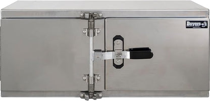 Buyers Products 1762603, 18x18x48 Smooth Aluminum Underbody Truck Tool Box with Double Barn Door, Heavy‑Duty 0.125 in Aluminum, Cam‑Lock Hardware, Rain Gutter Seal, Universal Mount