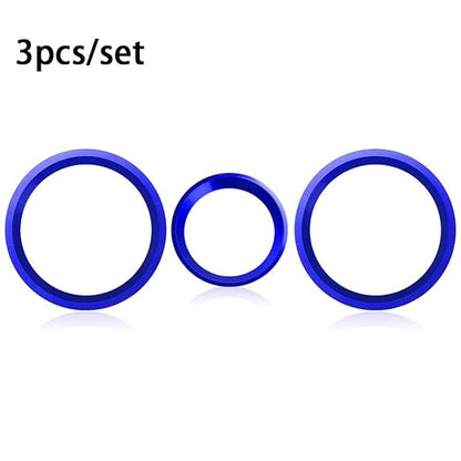 Auovo AC Climate Control Knob Outer Ring Covers Accessories for Subaru Crosstrek 2018-2022 2023 / Impreza 2017-2023/ Forester 2019-2024 Interior Air Condition Switch Control Trim (Dark Blue)