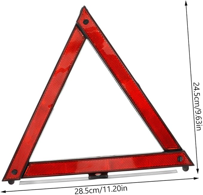 KICHOUSE 5pcs Foldable Reflective Safety Triangle Kit Emergency Road Warning Signs for Vehicles Increased Visibility Compact Design for Roadside Assistance and Traffic Safety