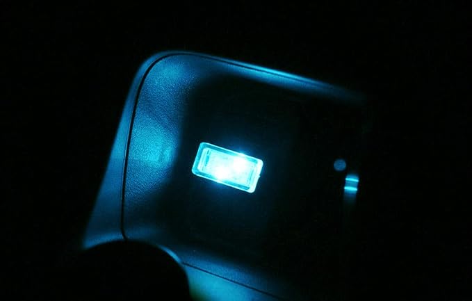 iJDMTOY Aqua Ice Blue USB Plug-in Miniature/Nano LED Car Interior Ambient Accent Lighting Kit