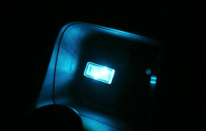 iJDMTOY Aqua Ice Blue USB Plug-in Miniature/Nano LED Car Interior Ambient Accent Lighting Kit