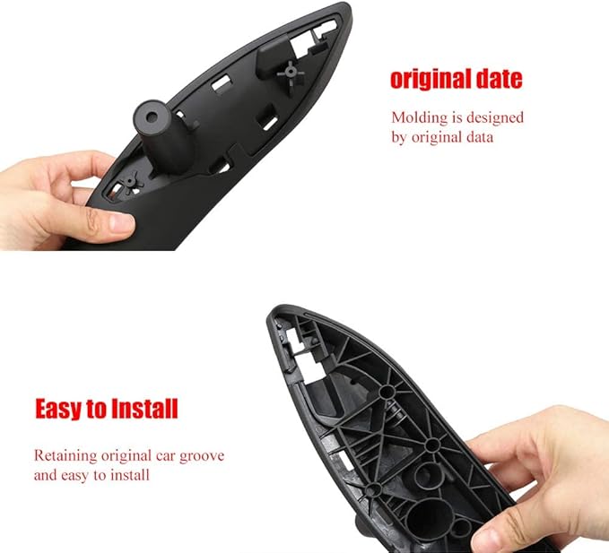 BMW Door Handles For Series 3 F30 Series 4 Inner Door Support Trim Pull Strap Armrest Bracket Kit for 2012-2018 BMW 320 328 330 335 and 2014-2017 BMW 428 435 51417279311 Black