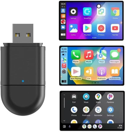 2-in-1 Wireless CarPlay & Android Auto Adapter – Plug & Play USB/Type-C Dongle, Bluetooth 5.4 + 5.8GHz Wi-Fi, Converts Wired CarPlay & Android Auto to Wireless, Fast Stable Connection