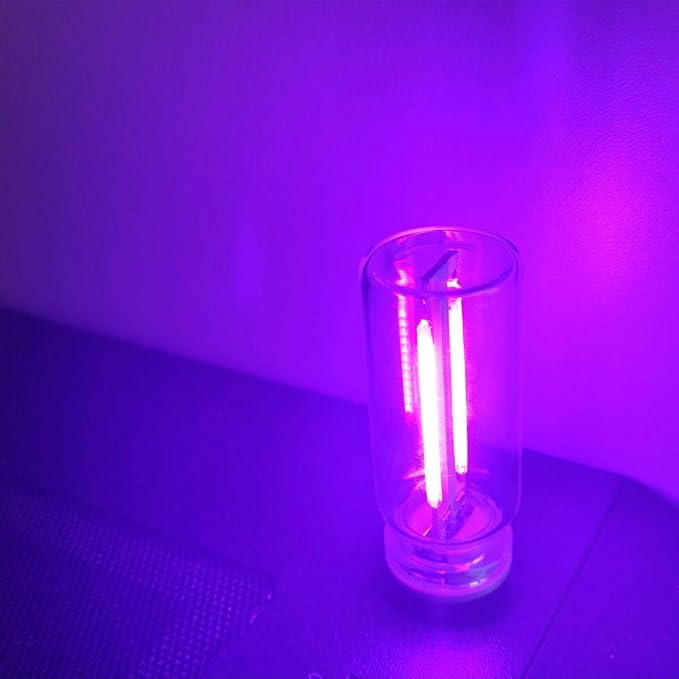 USB LED Atmosphere Light, Plug-in USB Ambient Retro Lamps, Mini LED Car Interface Charging Night Light for Hallway, Bedroom (Purple)
