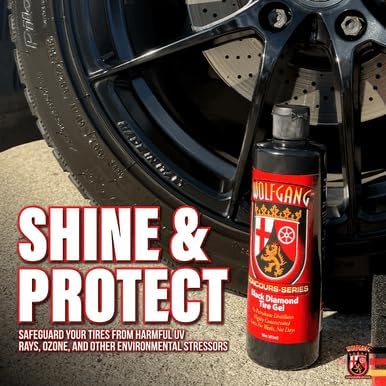 Wolfgang Black Diamond Tire Gel | High-Gloss Shine & UV Protection | Long-Lasting Tire Dressing | 16 oz. | WG-4700