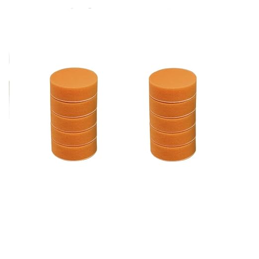 10 Pcs 3 Inch Polishing Pad Foam Drill Sponge Buffing Pads 80mm Flocking Car Buffer for Detail Polisher Waxing Cleaning(Flat Orange)