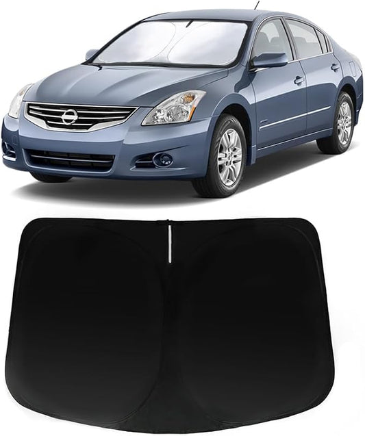 Windshield Sun Shade for Nissan Altima 2007-2018, Car Front Window Sunshade with 240T Sun Visor Protector Blocks UV Rays Heat Sun Shield Accessories