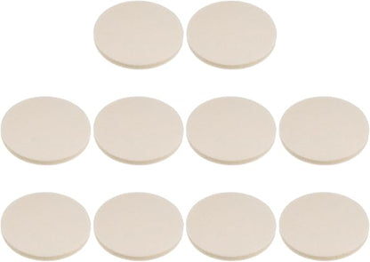 HARFINGTON 10pcs Wool Felt Polishing Pads, 3 inch Buffing Wheel Polish Pad Flocking Hook & Loop Back for Car Glass Plastic Metal Stone