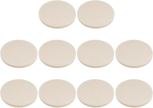 HARFINGTON 10pcs Wool Felt Polishing Pads, 3 inch Buffing Wheel Polish Pad Flocking Hook & Loop Back for Car Glass Plastic Metal Stone