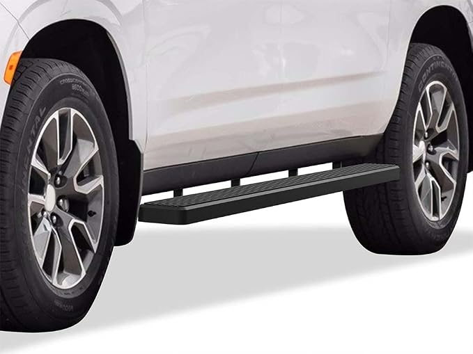 APS Running Boards (Side Bars Step) Compatible with Chevy Suburban 2021-2026 (Stainless Steel Black Powder Coated 5 inches)