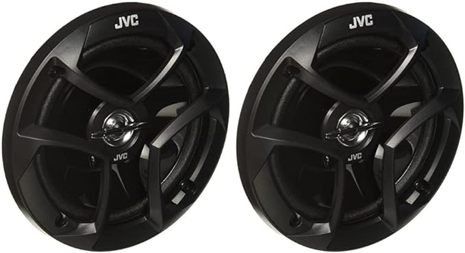 JVC CS-J620 300W 6.5" CS Series 2-Way Coaxial Car Speakers, Set of 2, 6.5" Mica Cone Woofer & 1" PEI Tweeter, Hybrid Surround, Easy Installation