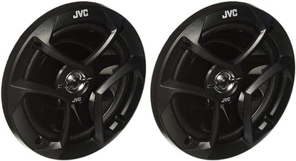 JVC CS-J620 300W 6.5" CS Series 2-Way Coaxial Car Speakers, Set of 2, 6.5" Mica Cone Woofer & 1" PEI Tweeter, Hybrid Surround, Easy Installation