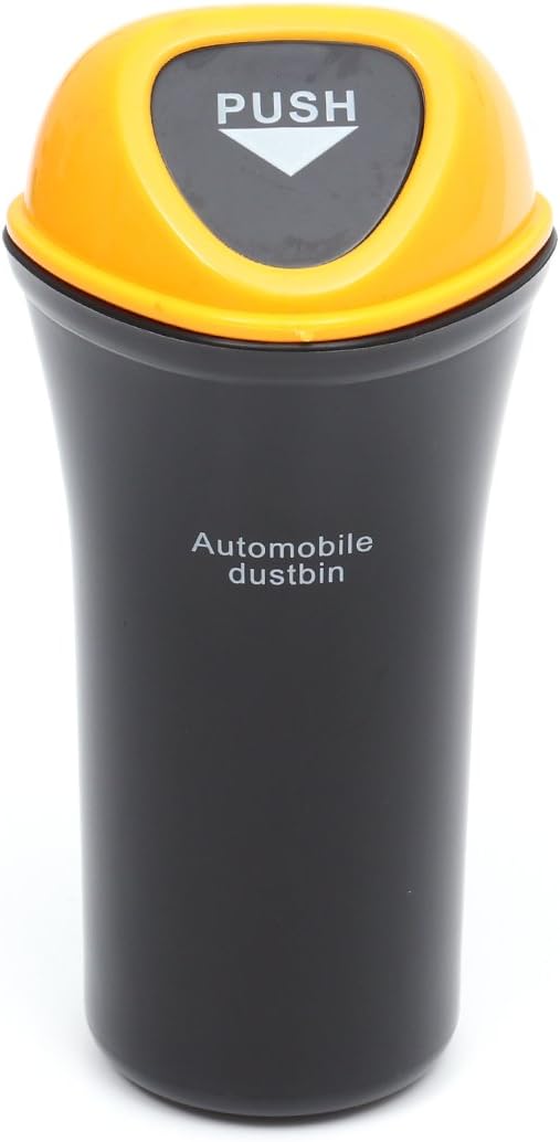 Automobile Dustbin Car Trash Can Garbage Can Leakproof Vehicle Trash Bin(Yellow)