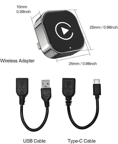 Wireless Carplay Adapter for Toyota Highlander 2020-2023 2024 2025, Plug and Play Car Play Wireless Adapter, 2 in 1 CarPlay Accessories, Auto Reconnect