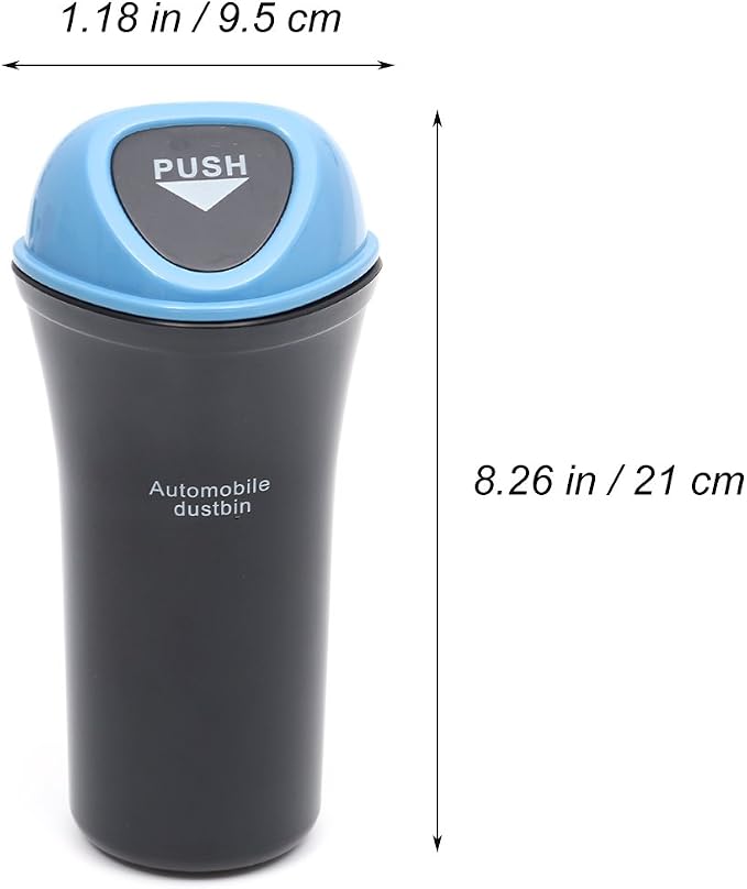 VOSAREA Auto Dustbin Car Trash Can Garbage Can Leakproof Vehicle Trash Bin(SkyBlue)