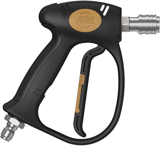 Ethos Swivel Gun – Pressure Washer Gun with 360° Swivel & Auto-Locking 1/4" Quick Connect, Short Pressure Washer Gun for Car Wash, High Pressure Washer Gun, Power Washer Gun – Foam Cannon Compatible