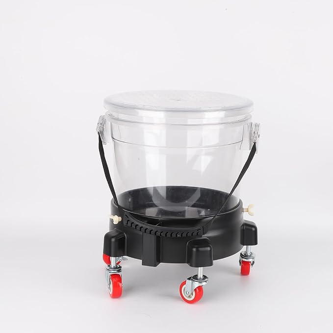 Bucket Dolly 5 Gallon Car Wash Professional Detailing Bucket Dolly with Heavy Duty Wheel Casters (Style B)