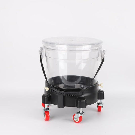 Bucket Dolly 5 Gallon Car Wash Professional Detailing Bucket Dolly with Heavy Duty Wheel Casters (Style B)