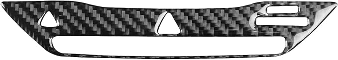 Premium Carbon Fiber Only Compatible with Ford Edge 2011-2014 SEL Accessories Car Hazard Emergency Warning Push Button Switch Panel Cover Interior Trim Sticker Decal Black 1PC