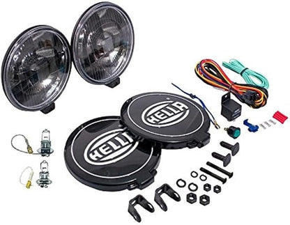Hella Black Magic 500 Halogen Series Driving Lamp Kit - Performance High Beam Off-Road Light for Pickup Trucks, SUV, 4x4, Jeep, Tractors / 005750991