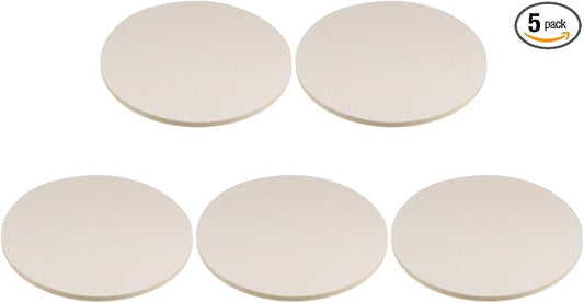 HARFINGTON 5pcs Wool Felt Polishing Pads, 7 inch Buffing Wheel Polish Pad Flocking Hook & Loop Back for Car Glass Plastic Metal Stone