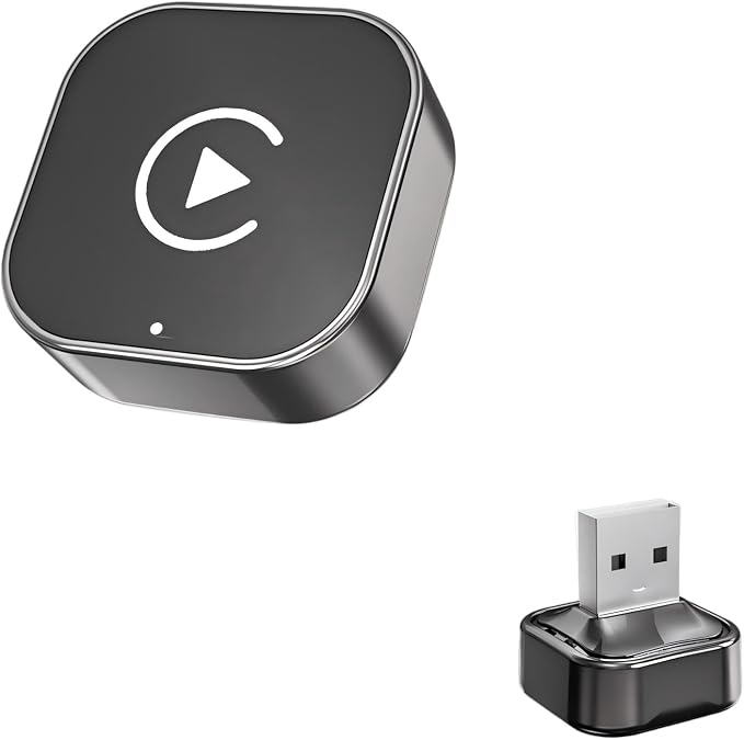 Wireless CarPlay Adapter & Android Auto Wired CarPlay to Wireless Device, 2-in-1 Mini T-Shaped for Car USB Plug and Play Auto Connect, No Delay for Apple iOS 10+, Android 11+ Version[2026 Upgrade]