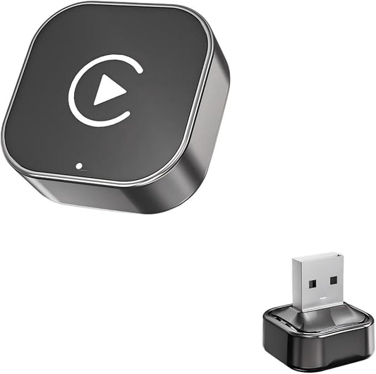Wireless CarPlay Adapter & Android Auto Wired CarPlay to Wireless Device, 2-in-1 Mini T-Shaped for Car USB Plug and Play Auto Connect, No Delay for Apple iOS 10+, Android 11+ Version[2026 Upgrade]