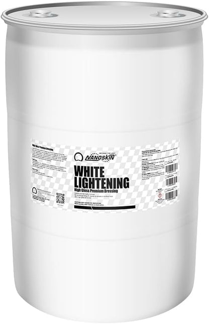 Nanoskin WHITE LIGHTENING Premium Dressing 30 Gallons – Universal Thick Wipe-On Dressing for Car Detailing | Works on Tire, Vinyl, Rubber, Plastic & Trim | For Cars, Trucks, Motorcycles, RVs & More