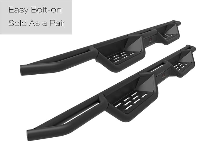 APS Black 6 Inches Tubular Drop Down Style Bars Running Boards Compatible with Chevy Silverado GMC Sierra 2007-2018 Crew Cab & 2500 HD 3500 HD 2019 (Exclude 07 Classic)