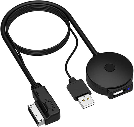 Yoper Bluetooth 5.0 Adapter Compatible with Audi A3 A4 A5 A6 A7 S3 S4 Q3 Q5 Q7 Volkswagen VW Skoda 2G 3G 3G+ AMI MMI Port Cable Music Play Connector Works with Apple iPhone iPod Android Device