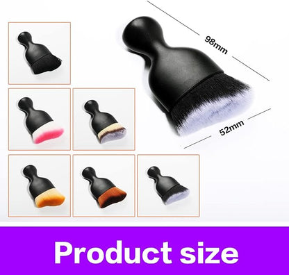 AOCISKA Car Interior Detailing Brush,Soft Bristle Cleaning Brush Car Detailing Brush Dusting Brush,Car Interior Cleaning Tool,Auto Detail Brush Car Dash Duster Brush (Brown with Cap)