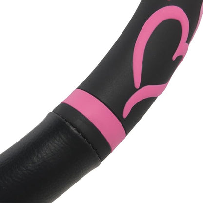 BDK Universal Fit Universal Love Story Steering Wheel Cover - Rubber (Love Story Pink)