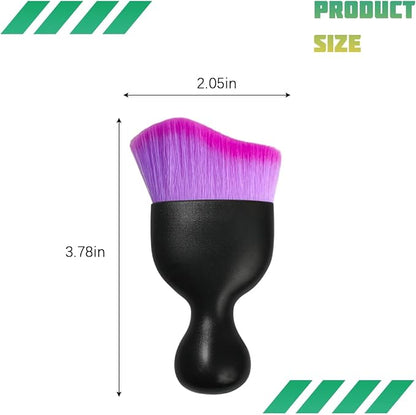 Car Interior Detailing Brush, Curved Soft Bristles Vehicle Removal Dust Collectors, Scratch-Free Automotive Cleaning Tool Accessories, Universal for Truck SUV Sedan (Gradient Purple)