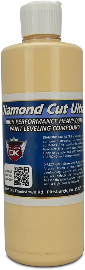 Detail King Diamond Cut Ultra - Car Scratch Repair Body Compound - Car Scratch Remover & Swirl Remover - Body Shop Safe - 16 Oz