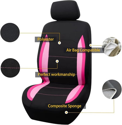 Flying Banner Car Seat Covers Front Seats Rear Bench Polyester car seat Protectors Easy installations Rear Bench Split Classic Man Lady Truck