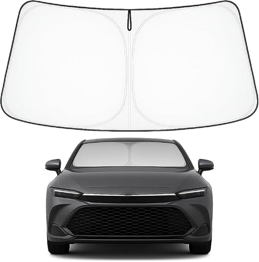 Proadsy Windshield Sun Shade for Toyota Crown 2023 2024 2025 2026 Foldable Front Sunshade Protector Blocks UV Rays Keep Car Cooler