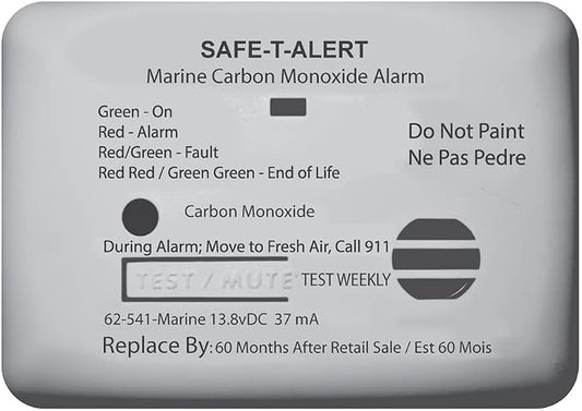 Safe T Alert MTI Industries 62-541-R-MARINE-WT Detector Marine Co Alarm White