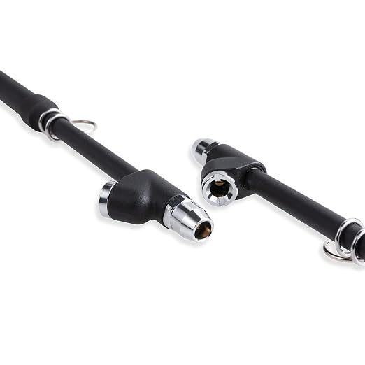 CZC AUTO Tire Pressure Gauge Heavy Duty Air Pressure Tire Gauge, Straight-on Foot Dual Head Chucks, Black Painting, 10-150PSI 100-1000KPa for Semi Truck Car RV Van（1 Pack）