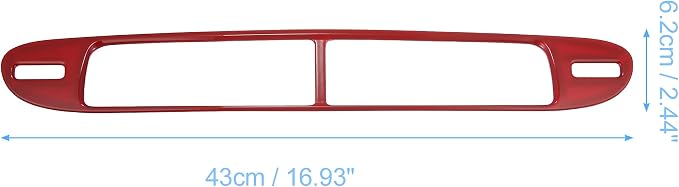 X AUTOHAUX Red Center Console Dashboard Air Conditioner AC Outlet Vent Cover Trim Interior Accessories for Chevrolet Camaro 2010-2015