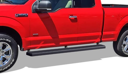 APS (Black 5 inches) Stainless Steel Running Boards Nerf Bars Side Steps Compatible with Ford F150 2015-2026 Super Cab & F-250 F-350 Super Duty 2017-2026
