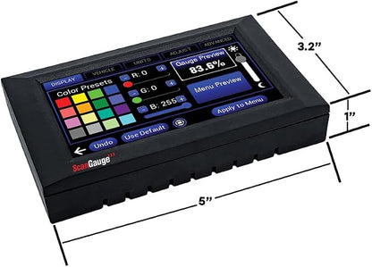 ScanGauge 3 Touch Screen OBD2 Scanner, Digital Gauges & Trip Computer SG3 | Digital Gauges, WiFi Updates, SG3