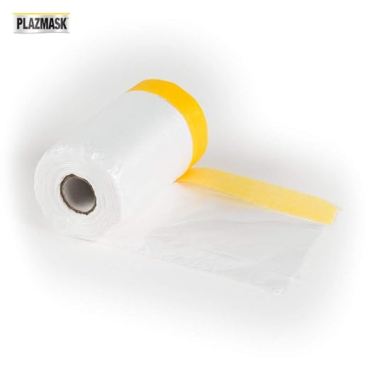 Pre-Taped Masking Film, 3-Feet X 65-Feet