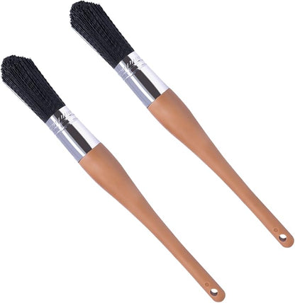 Wesquer Parts Cleaning Brush Home and Auto Use Parts Cleaner Brush Solvent Brush for Cleaning Auto Engine Parts, Clean Motors, Metal Parts, Machinery (Black 2pcs)