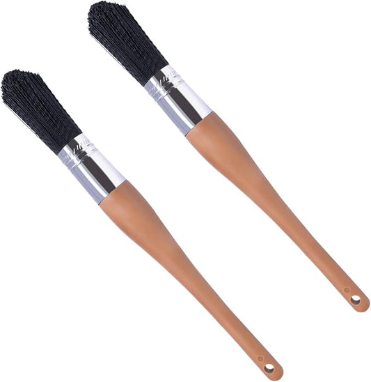 Wesquer Parts Cleaning Brush Home and Auto Use Parts Cleaner Brush Solvent Brush for Cleaning Auto Engine Parts, Clean Motors, Metal Parts, Machinery (Black 2pcs)