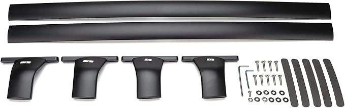 260lbs Roof Racks Cross Bars Compatible with Ford Explorer 2016 2017 2018 2019, Heavy Duty Aluminum Roof Rails Crossbars Rooftop Luggage Carrier Snowboard Skiboard Black