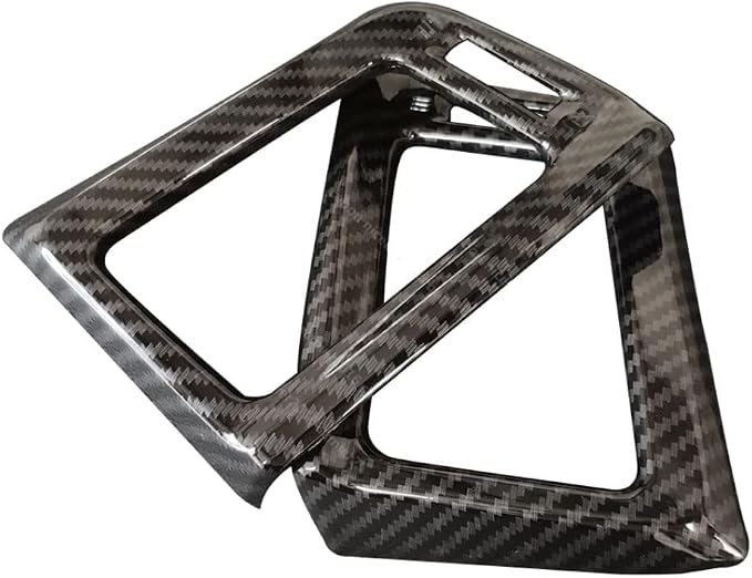 BOYUER for Toyota RAV4 2013 2014 2015 2016 2017 2018 2PCS ABS Dashboard Central Console Air Conditioning A/C Vent Panel Frame Interior Decoration Trim Accessories(Carbon Fiber) Enhance Fashion Sense