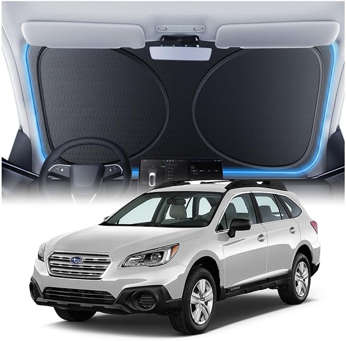 Windshield Sun Shade for Subaru Forester 2000-2026, Custom Fit Sunshade, 100% UV Block & Heat Insulation, Foldable Car Sunshade with Storage Bag, Protect Interior Accessories
